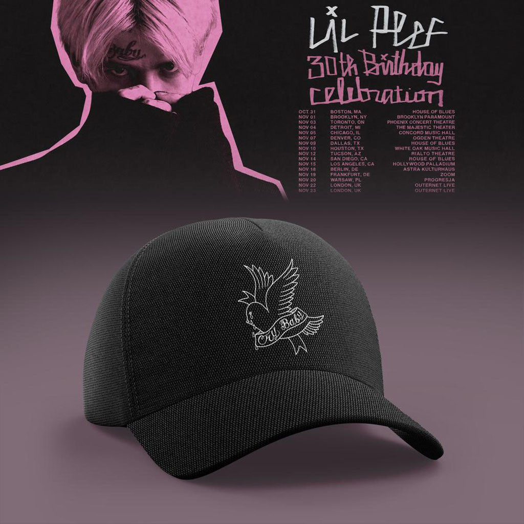 Lil Peep Merch 30th Birthday Celebration 2026 Tour Hat Black Cool Gifts For Music Lovers - Merchluma