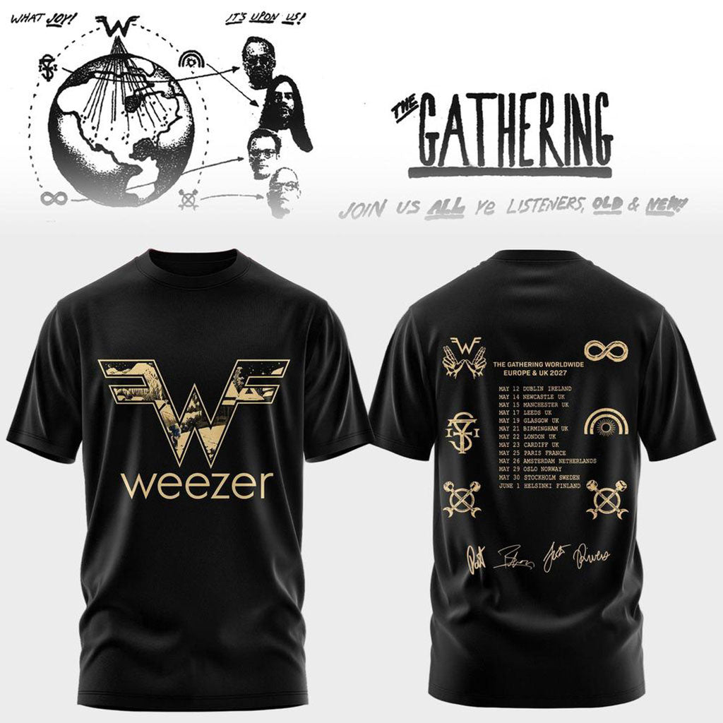 Weezer The Gathering World Wide Tour 2026 Shirt Weezer Merch Cool Gifts For Rock Lovers - Merchluma