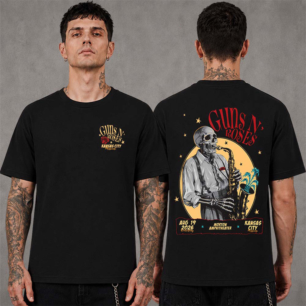 Guns N Roses Kansas City 2026 City T-Shirt Guns N Roses Merch Birthday Gifts For Music Lovers - Merchluma