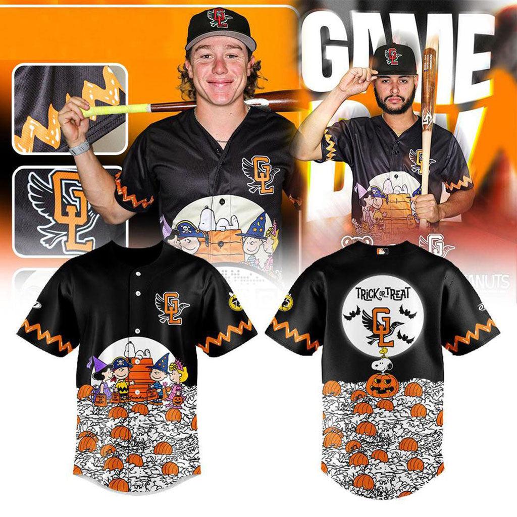 Great Lakes Loons x Peanuts Halloween 2026 Baseball Jersey Trick Or Treat GL Loons Merch - Merchluma