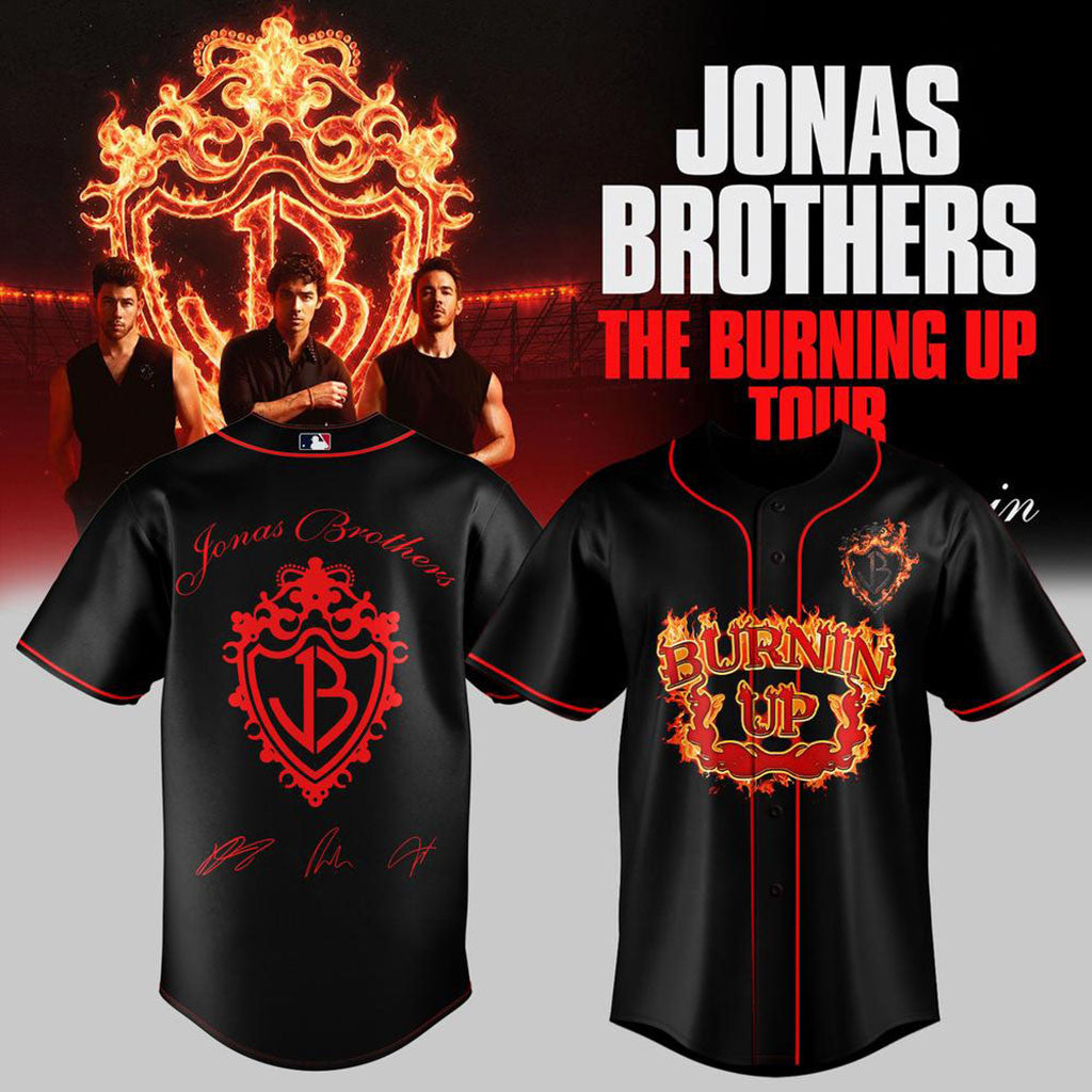 Jonas Brothers Merch The Burning Up Tour All Over Again 2026 Baseball Jersey Gift Ideas For Him - Merchluma