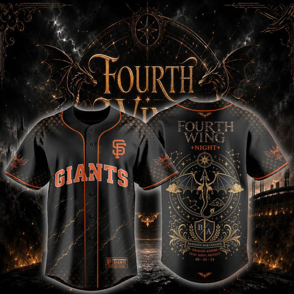 San Francisco Giants x Fourth Wing Night Dragon Rider 2026 Baseball Jersey Giants Merch - Merchluma