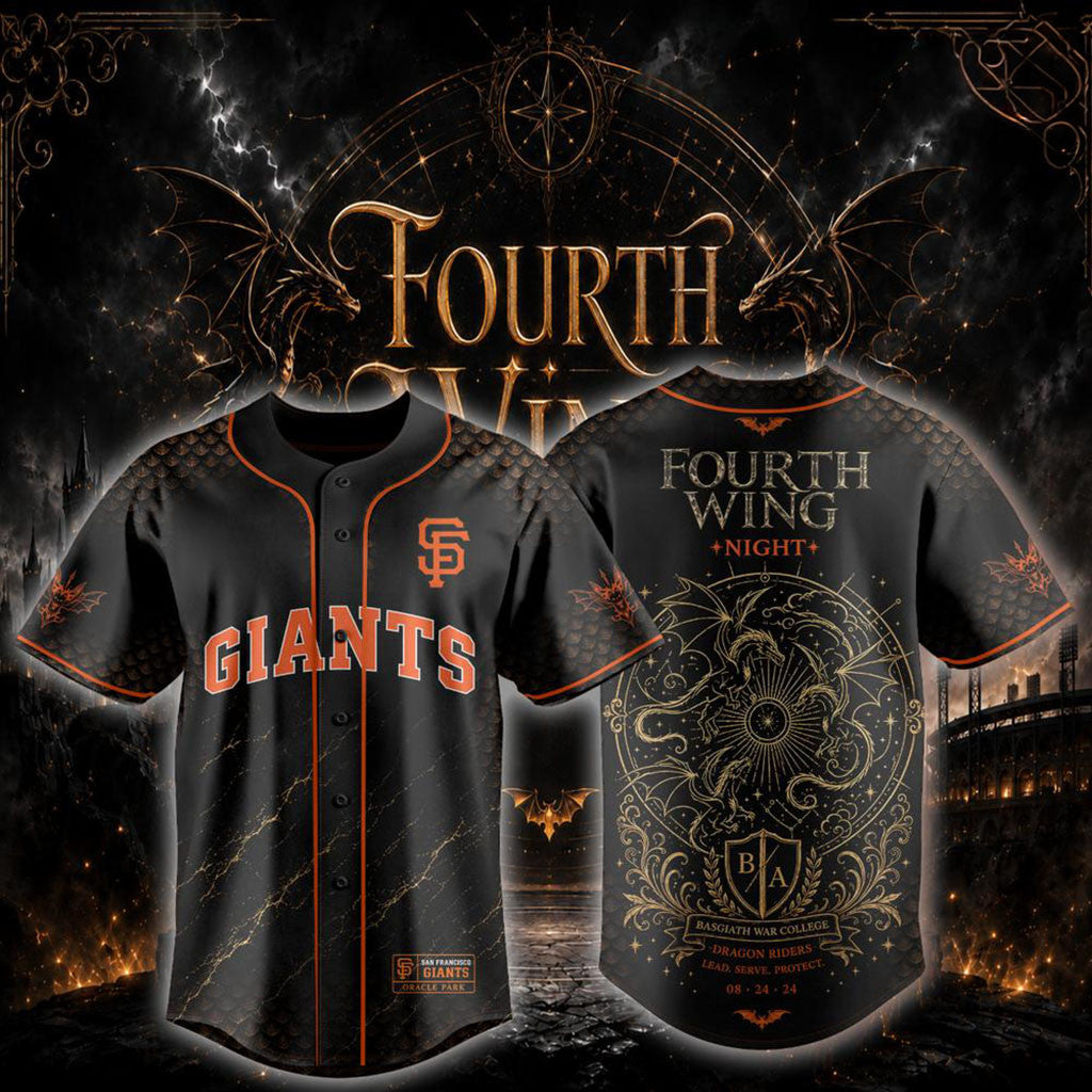 San Francisco Giants x Fourth Wing Night Dragon Rider 2026 Baseball Jersey SF Giants Merchandise - Merchluma