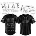 Weezer Merch The Gathering World Wide Tour 2026 Baseball Jersey Black Best Gifts For Rock Fan - Merchluma
