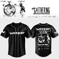 Weezer Merch The Gathering World Wide Tour 2026 Baseball Jersey Rock Fan Apparel Black - Merchluma