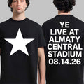 Kanye West Ye Live At Almaty Central Stadium 2026 Star T-Shirt Kanye West Merch Fans Gifts - Merchluma