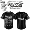 Weezer The Gathering World Wide Tour 2026 Baseball Jersey Black Weezer Merch Gifts For Rock Fan - Merchluma