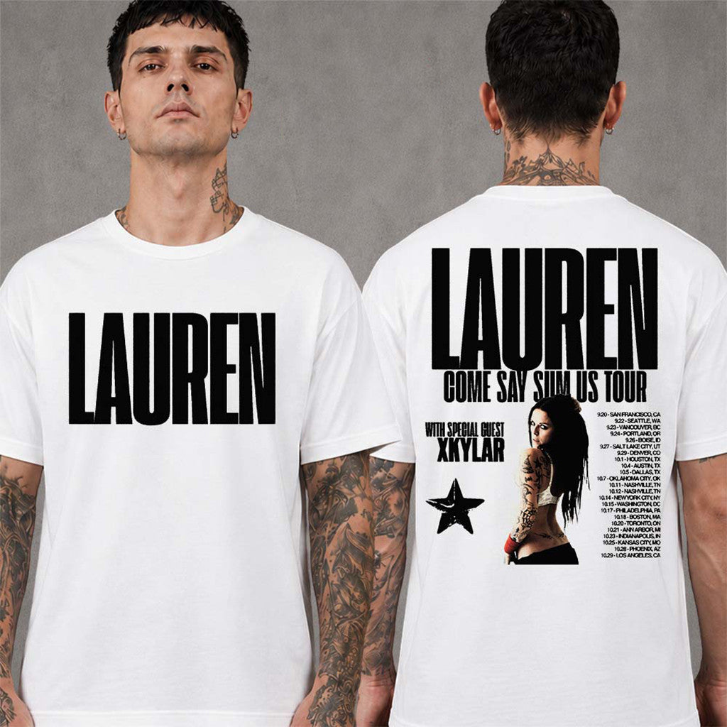 Lauren Come Say Sum US Tour 2026 Schedule Dates T-Shirt Fred Durst and Lauren Sanderson Merch - Merchluma