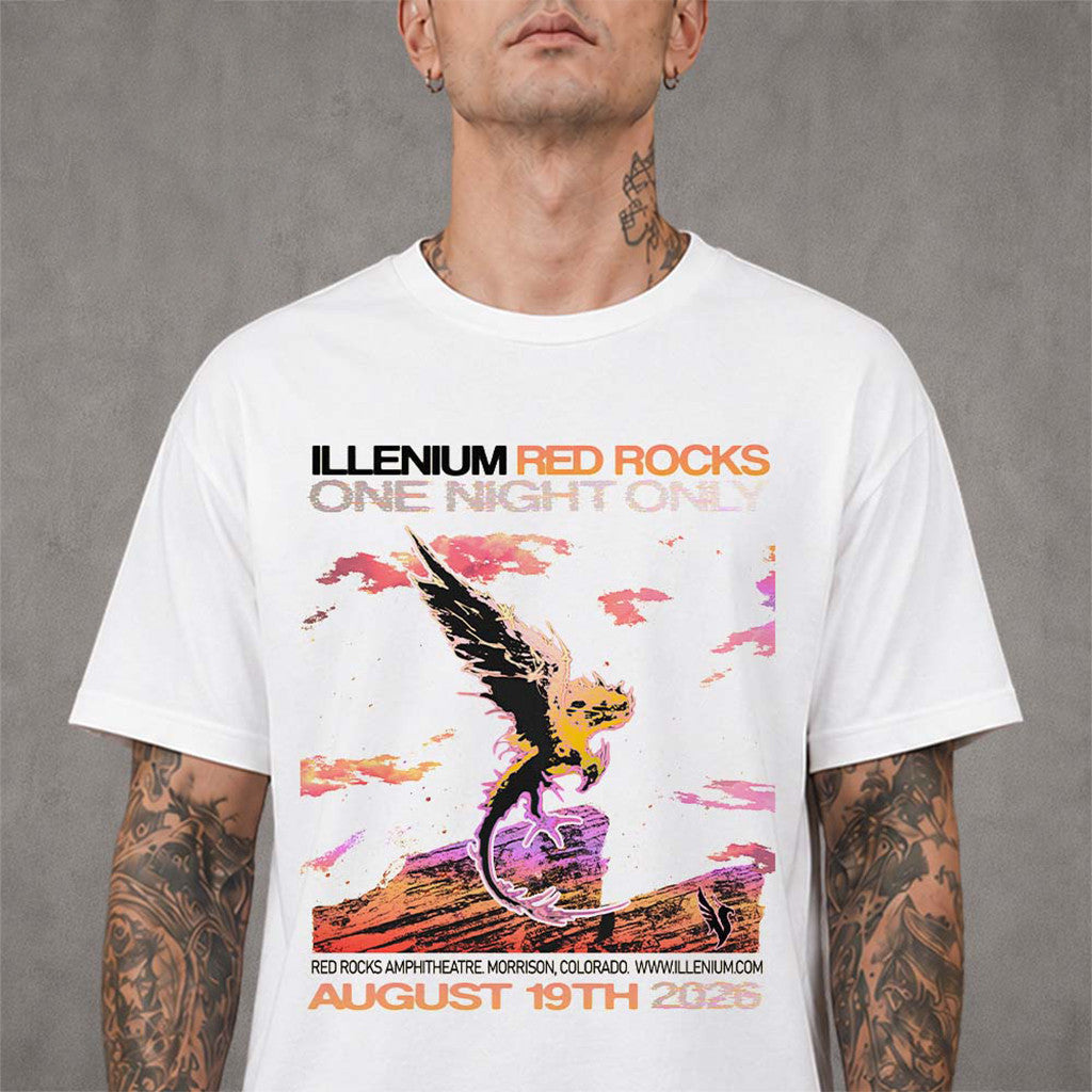 Illenium Red Rocks Amphitheatre 2026 One Night Only T-Shirt Illenium Merch Gifts For Fans - Merchluma