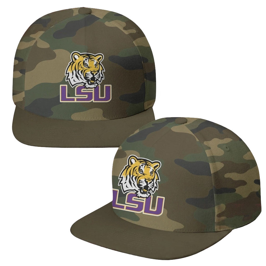 LSU Tigers Field Ops Camo Snapback Hat LSU Tigers Merch Gift Ideas For Brother - Merchluma