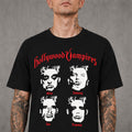 Hollywood Vampires Merch Europe And UK 2026 Tour Alice Johnny Joe And Tommy Faces T-Shirt - Merchluma