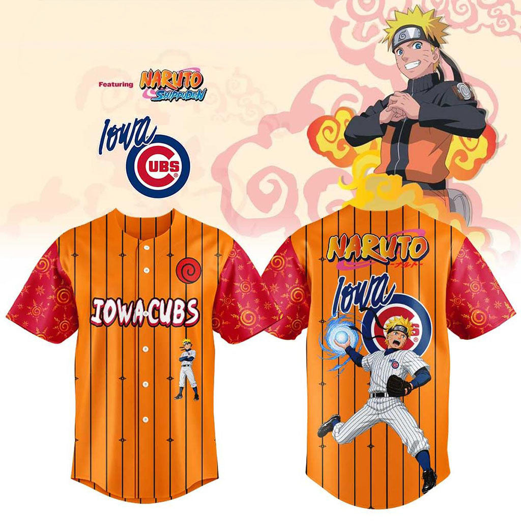 Iowa Cubs x Naruto Anime Night Baseball Jersey Iowa Cubs Merch Gifts For Baseball Lovers - Merchluma