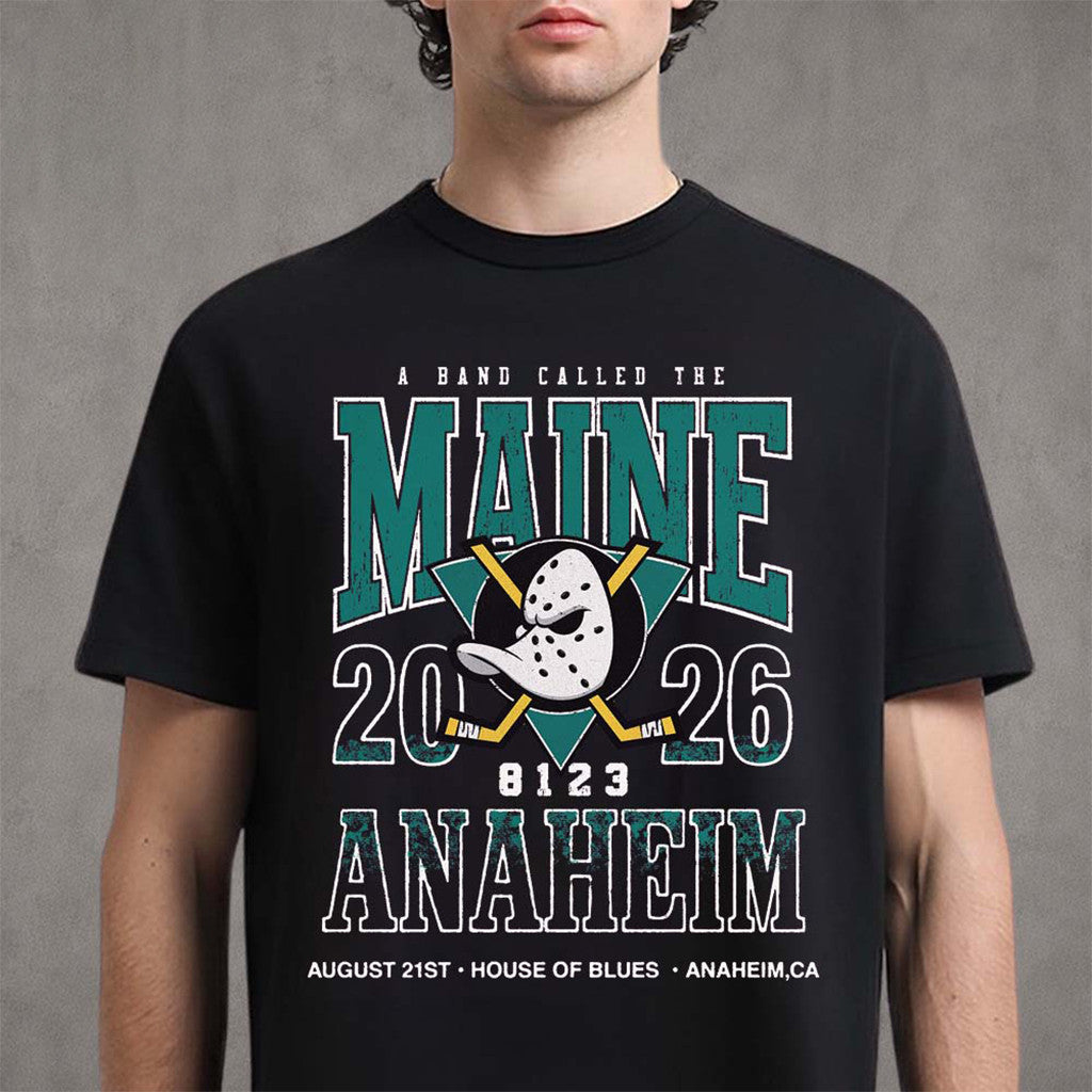 The Maine Merch Anaheim CA 2026 Event Poster At House Of Blues On August 21 2026 T-Shirt - Merchluma