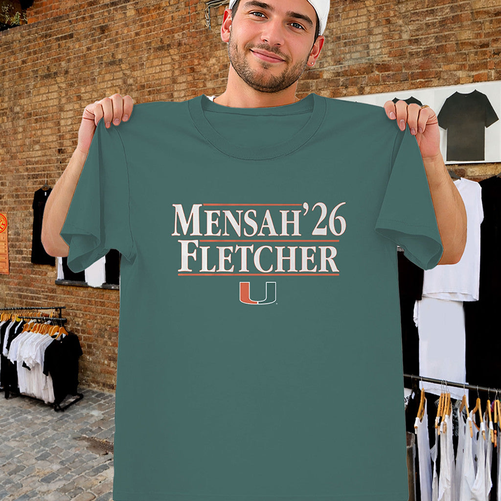 Mensah-Fletcher 26 Shirt Miami Hurricanes Football Tee Hurricanes Merch Gifts For Fans - Merchluma
