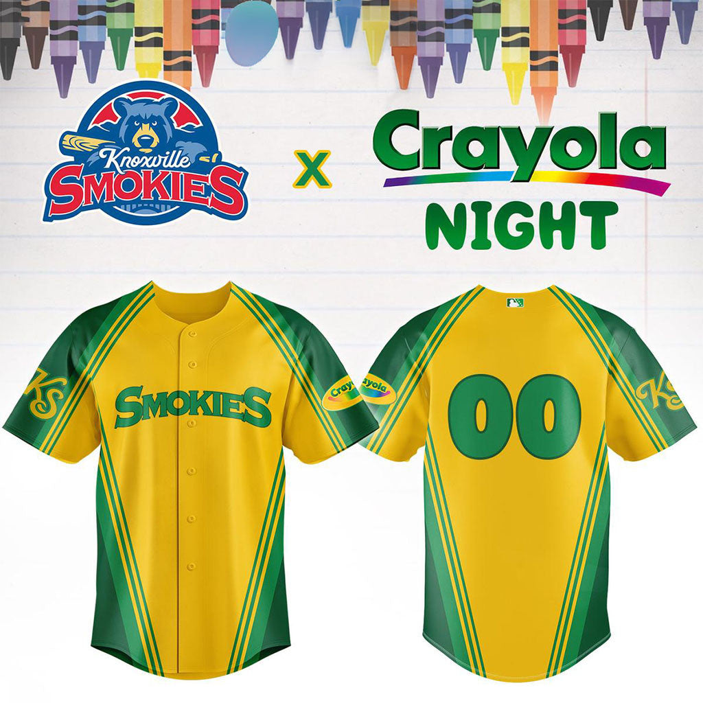 Personalized Knoxville Smokies Crayola Night New 2026 Jersey Knoxville Smokies Merch Fan Gifts - Merchluma