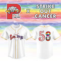 Custom Portland Sea Dogs Strike Out Cancer 2026 Game Baseball Jersey Sea Dogs Merch Fans Gifts - Merchluma