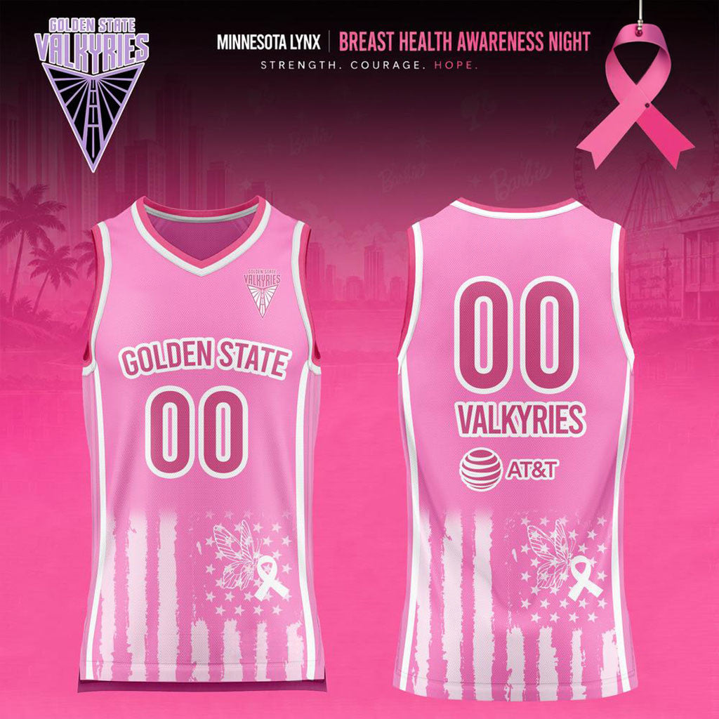 Custom GS Valkyries x Breast Health Awareness Night 2026 Basketball Jersey Valkyries Merch - Merchluma