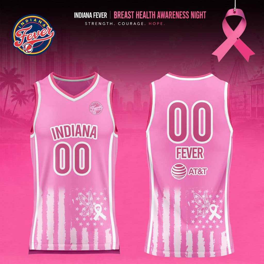 Custom Indiana Fever x Breast Health Awareness Night 2026 Basketball Jersey Indiana Fever Merch - Merchluma