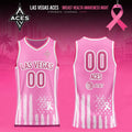 Custom Las Vegas Aces x Breast Health Awareness Night 2026 Basketball Jersey LV Aces Merch - Merchluma