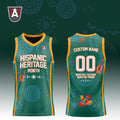 Custom Atlanta Dream x Hispanic Heritage Month Green Basketball Jersey Atlanta Dream Merch - Merchluma