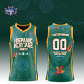 Custom Washington Mystics x Hispanic Heritage Month Green Basketball Jersey Mystics Merch - Merchluma