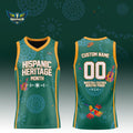 Custom Wings Dallas x Hispanic Heritage Month Green Basketball Jersey Wings Dallas Merchandise - Merchluma