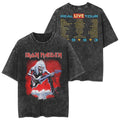Iron Maiden Merch IM50 Anniversary Collection A Real Live Tour 1993 Vintage Wash T-Shirt - Merchluma