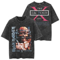 Iron Maiden Merch IM50 Anniversary Collection The X Factor Tour 1995 Eddie Vision Wash T-Shirt - Merchluma