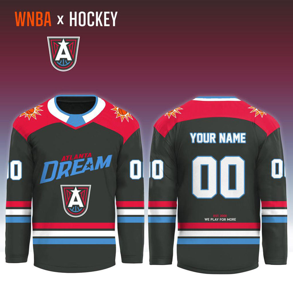 Personalized Atlanta Dream x Crossover Ice Hockey Jersey We Play For More Atlanta Dream Merch - Merchluma
