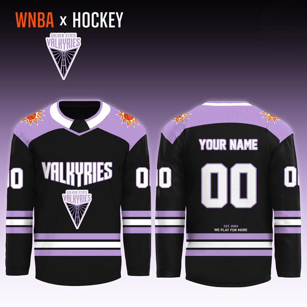 Personalized Golden State Valkyries x Crossover Ice Hockey Jersey We Play For More Valkyries Merch - Merchluma