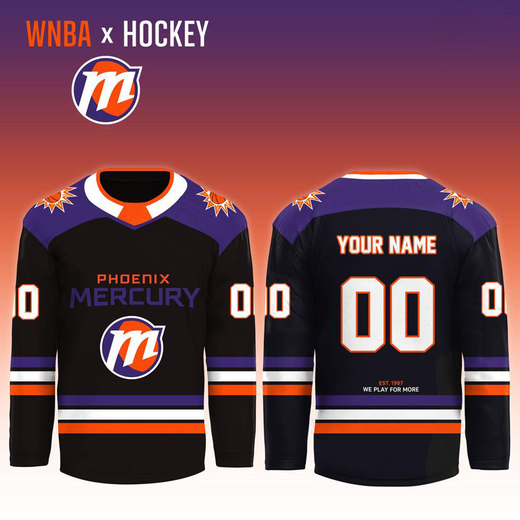 Personalized Phoenix Mercury x Crossover Ice Hockey Jersey We Play For More Phoenix Mercury Merch - Merchluma