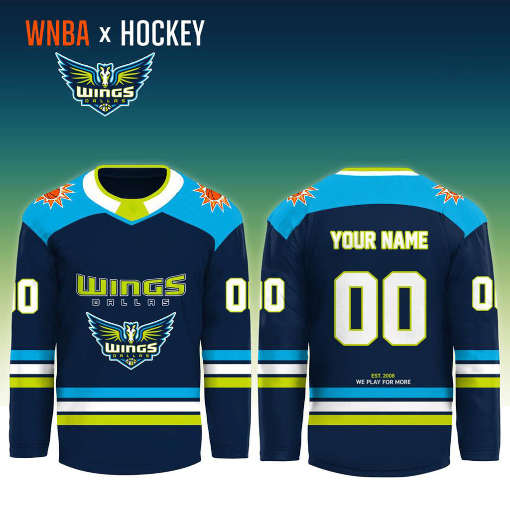 Personalized Wings Dallas x Crossover Ice Hockey Jersey We Play For More Wings Dallas Merch - Merchluma