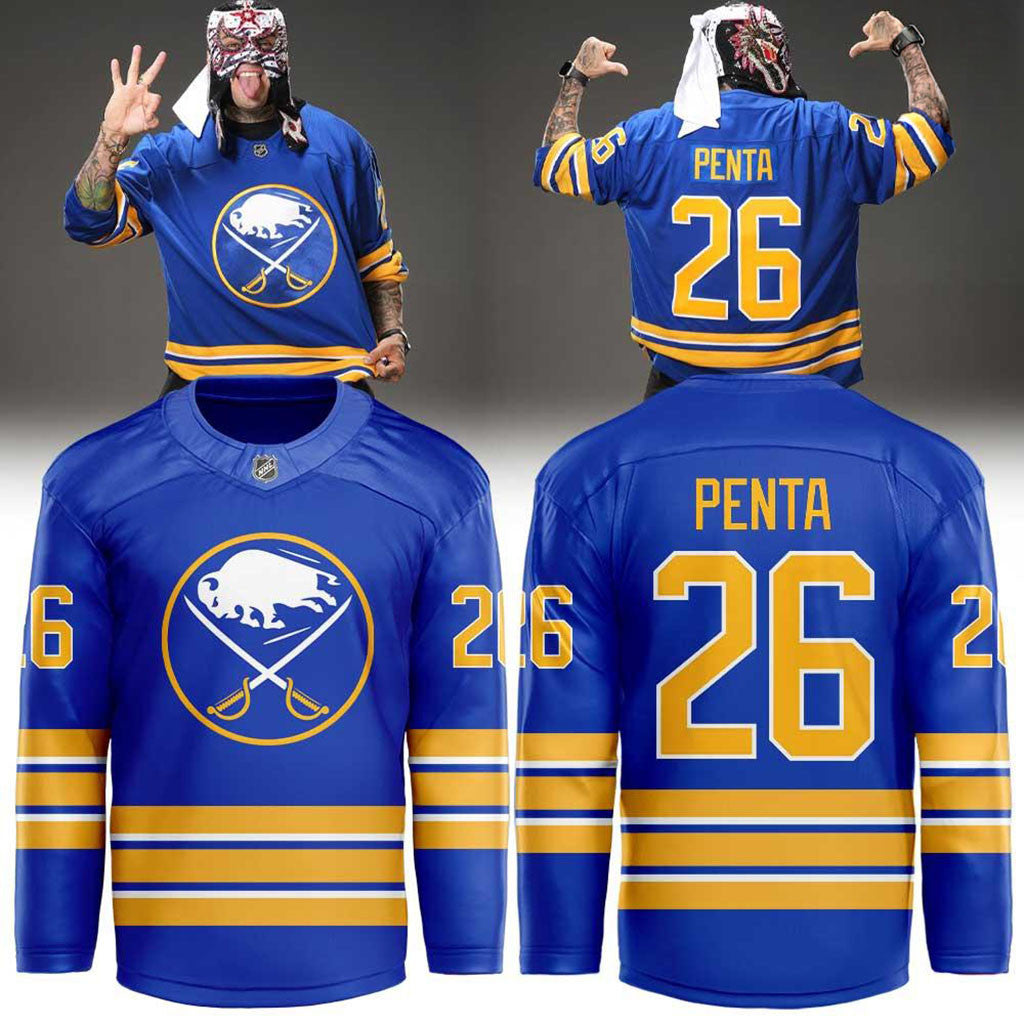 Penta Cero Miedo Buffalo Sabres Lucha Libre Hockey Jersey Buffalo Sabres Merch Gifts For Dad - Merchluma
