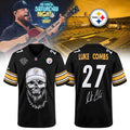 Pittsburgh Steelers x Luke Combs My Kinda Saturday Night Tour 2027 Jersey Steelers Merch Gift - Merchluma