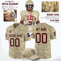 Custom Texas A&M Aggies 2026 Honor and Support Desert Camo Football Jersey Aggies Merch - Merchluma