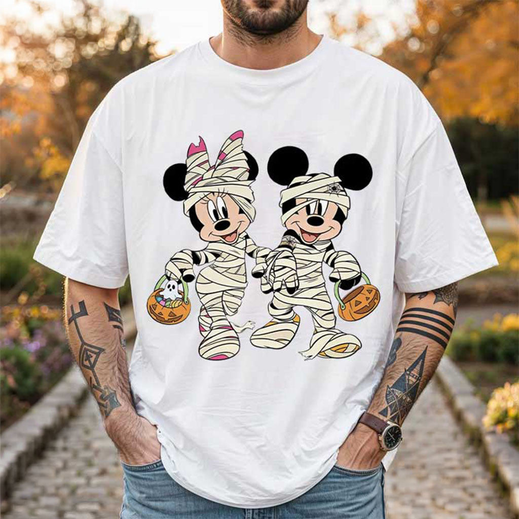 Mickey Minnie Mummy Halloween Retro Party 2026 T-Shirt Cute Halloween Shirts Gifts For BFF - Merchluma