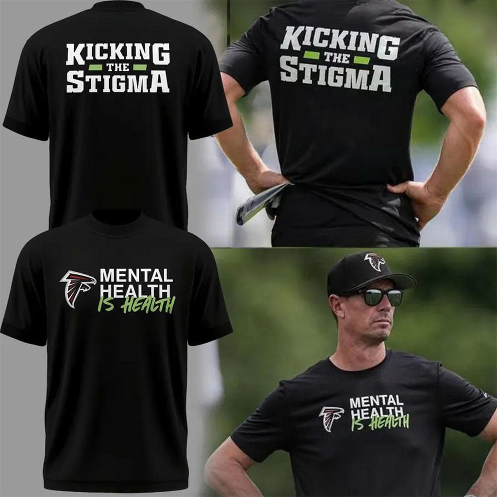 Atlanta Falcons Kicking The Stigma Mental Health T-Shirt Atlanta Falcons Merch Fans Gifts - Merchluma