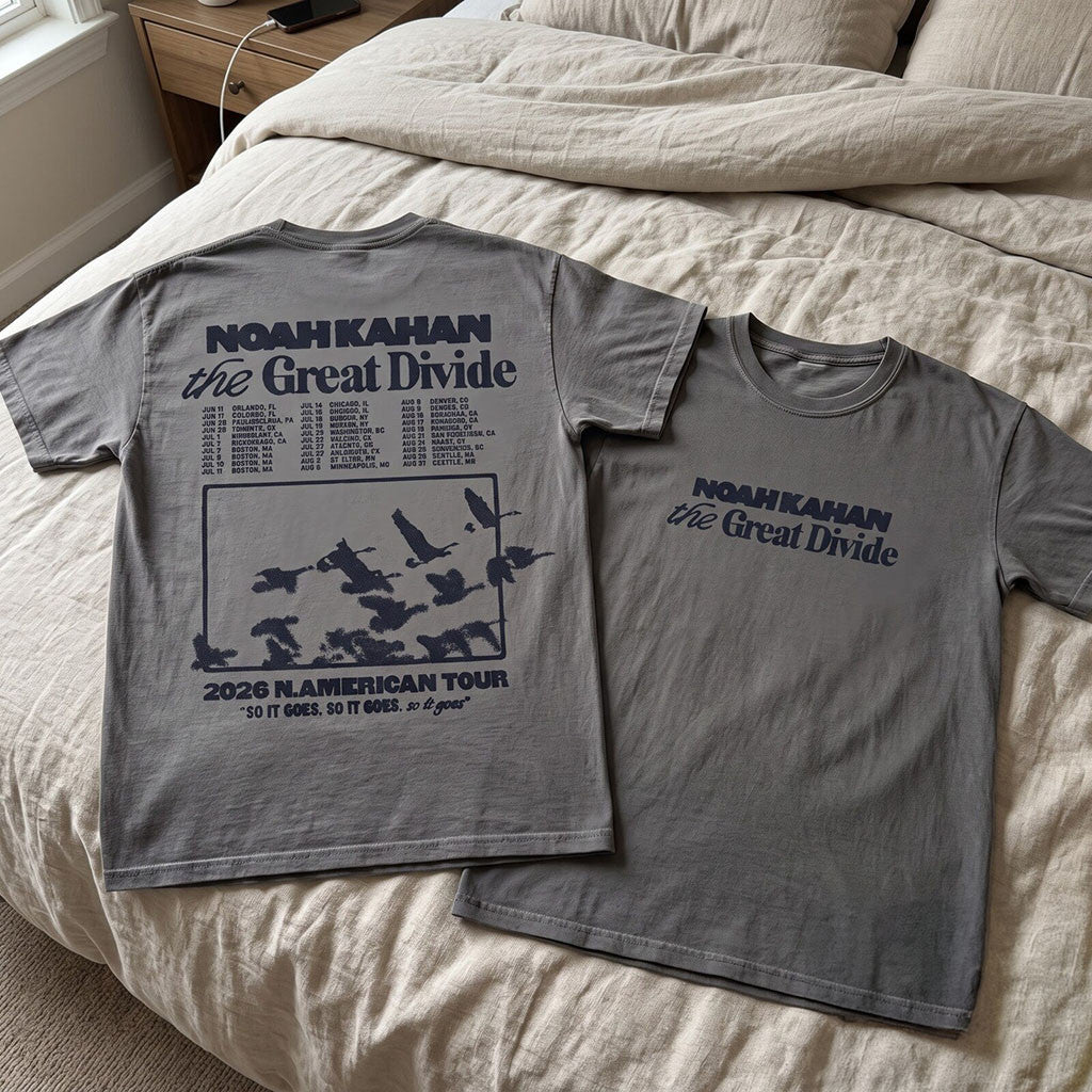 Noah Kahan 2026 Great Divide Tour T-Shirt Noah Kahan Merch Best Gifts For Music Lovers - Merchluma