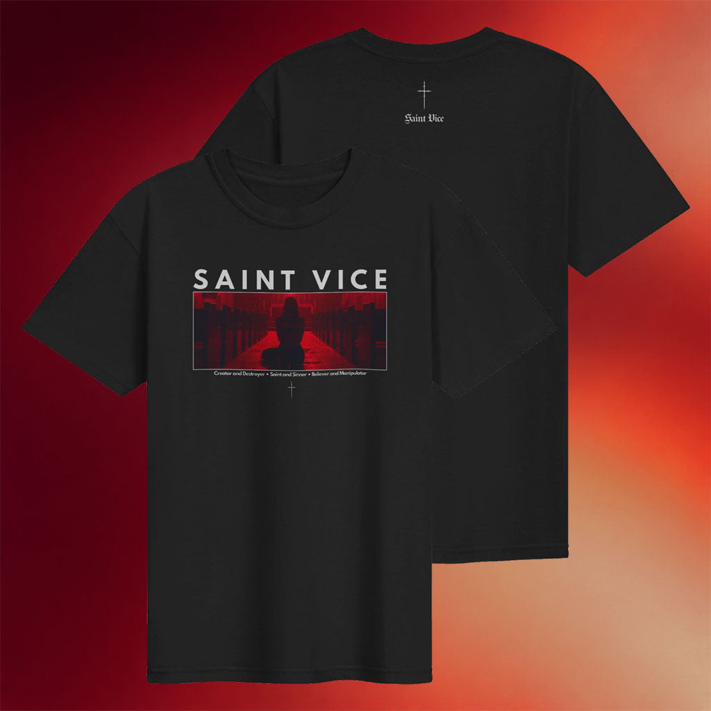 Saint Vice Merch 2026 Worship T-Shirt Saint Vice Shirt Black Present For Music Lovers - Merchluma