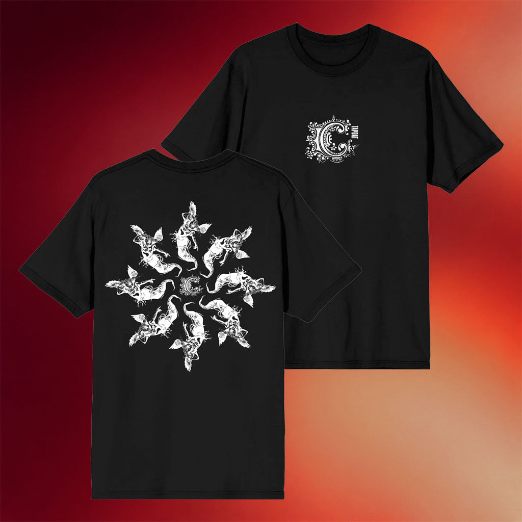 Chiodos Merch 2026 TAPDAT Circular Dance T-Shirt Black Gift For Band Fans - Merchluma
