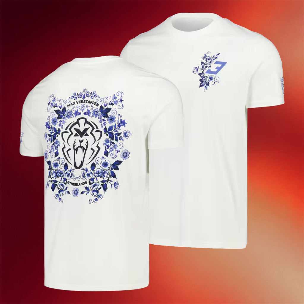 Max Verstappen Merch 2026 Unleash The Lion Delfts Blauw Graphic T-Shirt Racing Lovers Gifts - Merchluma