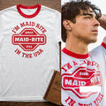 Jonas Brothers Merch Nick Jonas Maid-Rite I Am Maid Rite In The USA Retro Ringer T-Shirt - Merchluma
