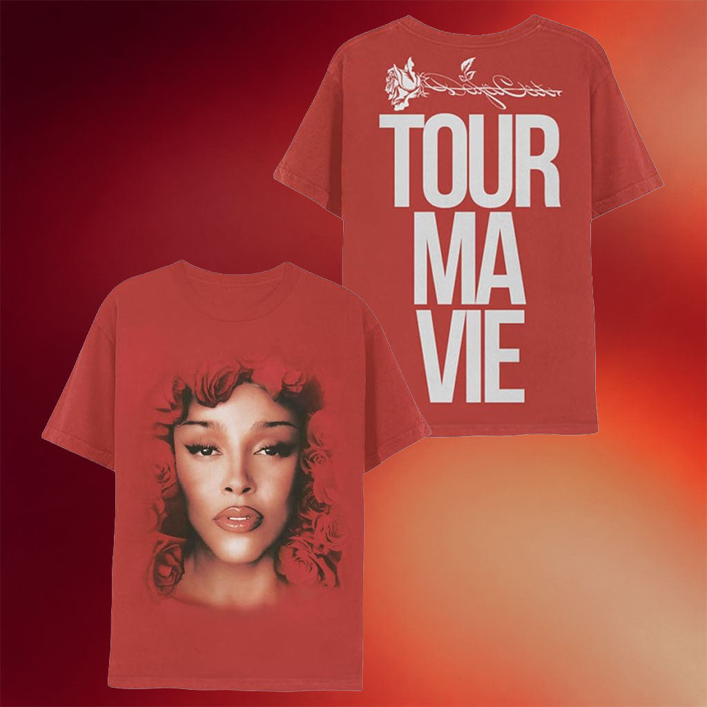 Doja Cat Merch 2026 Doja Cat Tour Ma Vie Roses T-Shirt Gift Ideas For Rap Lovers - Merchluma