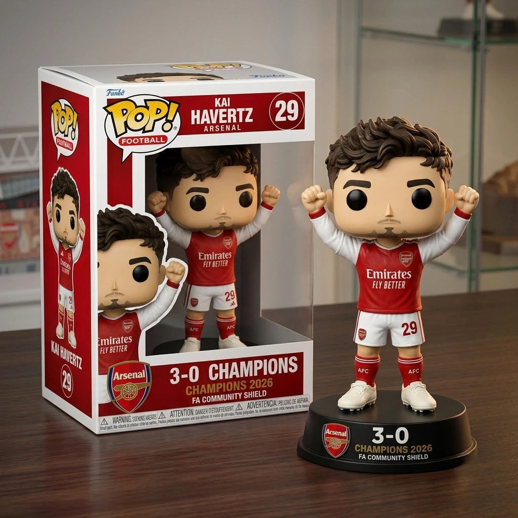Kai Havertz Arsenal FC 3-0 Community Shield Champions Collector Funko Pop Kai Havertz Merch - Merchluma