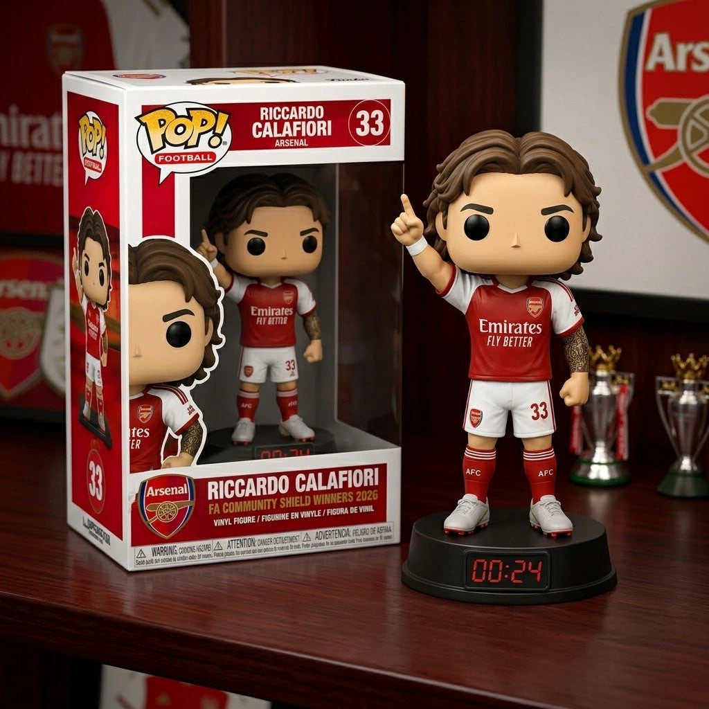 Riccardo Calafiori Arsenal FC 24 Seconds Debut Goal Funko Pop Riccardo Calafiori Merch - Merchluma