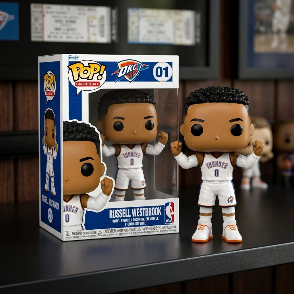 Russell Westbrook Retirement Oklahoma City Thunder 0 Funko Pop Russell Westbrook Merch - Merchluma