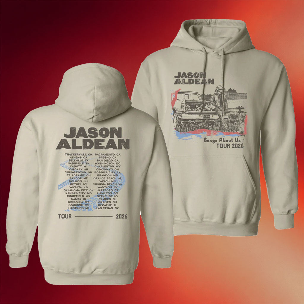Jason Aldean Merch 2026 Songs About Us Tour Truck Hoodie Jason Aldean Tour Merch Gift For Fans - Merchluma