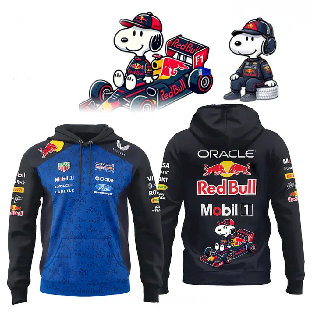 Red Bull Oracle F1 Racing X Snoopy Hoodie 2026 Red Bull Merch Gift For Boyfriend - Merchluma