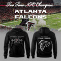 Atlanta Falcons Two Time NFC Champions Hoodie 2026 Atlanta Falcons Merch Gift For Football Fan - Merchluma