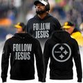 Pittsburgh Steelers Follow Jesus Christian Hoodie Steelers Merch Gift For Football Lovers - Merchluma